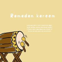 ramadan kareem hand teckning illustration vektor