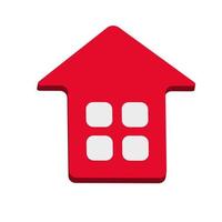 Haus Symbol rot Farbe Vektor