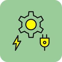 Power- und Energie-Vektor-Icon-Design vektor