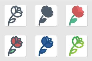 Blumen-Icon-Set vektor