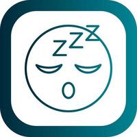 schläfriges Gesicht Vektor Icon Design