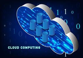 Grafik Vektor Wolke Computing Konzept Daten Transfer Wolke Symbol zum ein Netzwerk Verbindungen Daten online