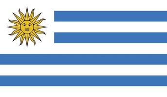 Vektor Uruguay Flagge Standard Format