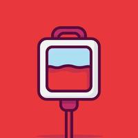 blodtransfusion vektor ikon illustration. platt tecknad stil lämplig för webbsidor, banner, klistermärke, bakgrund.