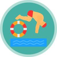 Rettungsschwimmer-Vektor-Icon-Design vektor