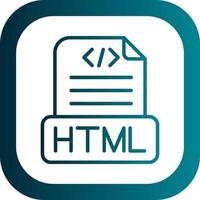 HTML-Datei-Vektor-Icon-Design vektor