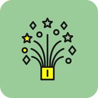 Hochzeit Feuerwerk Vektor-Icon-Design vektor