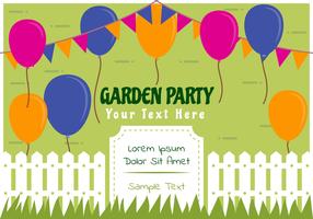 Herausragende Garten-Party-Einladungs-Vektoren vektor