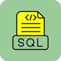 SQL-Datei-Vektor-Icon-Design vektor