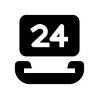 24 Std Symbol zum Ihre Webseite, Handy, Mobiltelefon, Präsentation, und Logo Design. vektor