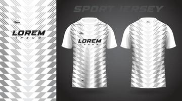 Weiß grau Hemd Fußball Fußball Sport Jersey Vorlage Design Attrappe, Lehrmodell, Simulation vektor