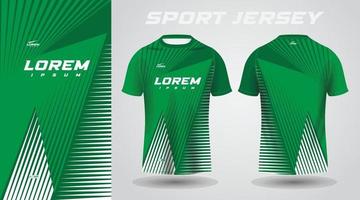 Grün Hemd Fußball Fußball Sport Jersey Vorlage Design Attrappe, Lehrmodell, Simulation vektor