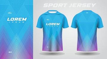 blå rosa lila skjorta fotboll fotboll sport jersey mall design attrapp vektor