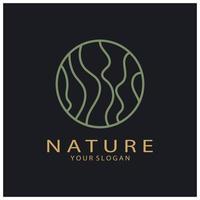 Natur Vektor Logo. mit Bäume, Flüsse, Meere, Berge, Geschäft Embleme, Reise Abzeichen, ,ökologisch Gesundheit,