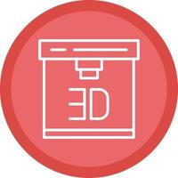 3D-Drucker-Vektor-Icon-Design vektor