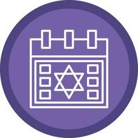Hebräischer Kalender-Vektor-Icon-Design vektor