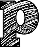 maori mandala engelsk alfabet brev vektor