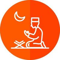 muslimisches betendes Vektor-Icon-Design vektor