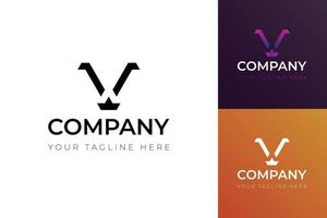 v Brief Logo zum Geschäft im anders Konzept, Unternehmen Anfang oder Konzern Identität, Logo Vektor zum Unternehmen.
