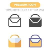 Aktentasche Icon Pack isoliert auf weißem Hintergrund. für Ihr Website-Design, Logo, App, UI. Vektorgrafiken Illustration und bearbeitbarer Strich. eps 10. vektor