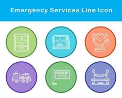 Notfall Dienstleistungen Vektor Symbol einstellen