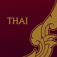 thai konst element för thai grafisk design vektor illustration.