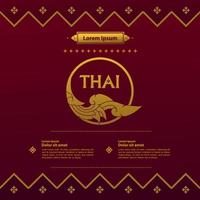 thailändisch Kunst Element zum thailändisch Grafik Design Vektor Illustration.