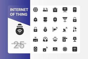Internet der Dinge Icon Pack auf weißem Hintergrund vektor