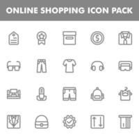 online shopping ikon pack vektor