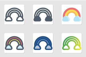 Regenbogenikone in lokalisiert auf weißem Hintergrund. für Ihr Website-Design, Logo, App, UI. Vektorgrafiken Illustration und bearbeitbarer Strich. eps 10. vektor