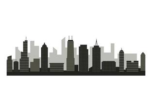 Stadt Gebäude Stadtbild Skyline Business weißen Hintergrund Illustration vektor