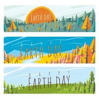 Earth Day Banner Konzept vektor