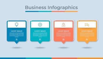 tidslinje infographics företag data visualisering bearbeta Diagram. abstrakt diagram Graf med steg, alternativ vektor