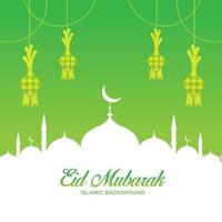 stock vector eid mubarak grüßungshintergrund