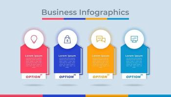 zeitachse infografiken prozessdiagramm zur visualisierung von geschäftsdaten. abstraktes Diagrammdiagramm mit Schritten, Optionen vektor