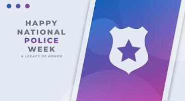 glücklich National Polizei Woche Feier Vektor Design Illustration zum Hintergrund, Poster, Banner, Werbung, Gruß Karte