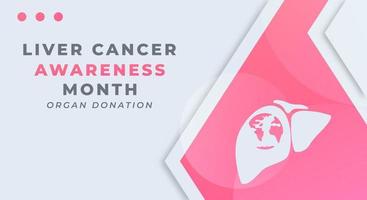 glücklich Leber Krebs Bewusstsein Monat Feier Vektor Design Illustration zum Hintergrund, Poster, Banner, Werbung, Gruß Karte