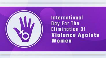 glücklich International Tag zum das Beseitigung von Gewalt gegen Frauen Feier Vektor Design Illustration zum Hintergrund, Poster, Banner, Werbung, Gruß Karte