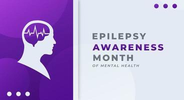 epilepsi medvetenhet månad firande vektor design illustration för bakgrund, affisch, baner, reklam, hälsning kort