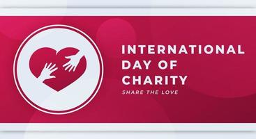 glücklich International Tag von Nächstenliebe Feier Vektor Design Illustration zum Hintergrund, Poster, Banner, Werbung, Gruß Karte