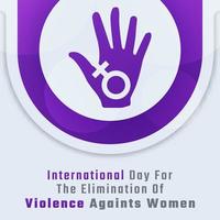 Lycklig internationell dag för de eliminering av våld mot kvinnor firande vektor design illustration för bakgrund, affisch, baner, reklam, hälsning kort