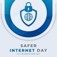 glücklich sicherer Internet Tag Feier Vektor Design Illustration zum Hintergrund, Poster, Banner, Werbung, Gruß Karte