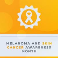 Lycklig melanom och hud cancer medvetenhet månad firande vektor design illustration för bakgrund, affisch, baner, reklam, hälsning kort