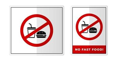 Nein Essen Zeichen Etikette Symbol Symbol Vektor Illustration