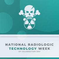 glücklich radiologische Technologie Woche Feier Vektor Design Illustration zum Hintergrund, Poster, Banner, Werbung, Gruß Karte