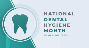 Lycklig nationell dental hygien månad firande vektor design illustration för bakgrund, affisch, baner, reklam, hälsning kort