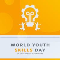 glücklich Welt Jugend Kompetenzen Tag Feier Vektor Design Illustration zum Hintergrund, Poster, Banner, Werbung, Gruß Karte