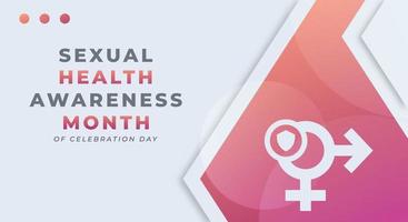 glücklich Sexual- Gesundheit Bewusstsein Monat Feier Vektor Design Illustration zum Hintergrund, Poster, Banner, Werbung, Gruß Karte