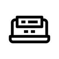 Laptop-Symbol für Ihre Website, Handy, Präsentation und Logo-Design. vektor