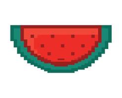 pixelig Wassermelone Design vektor